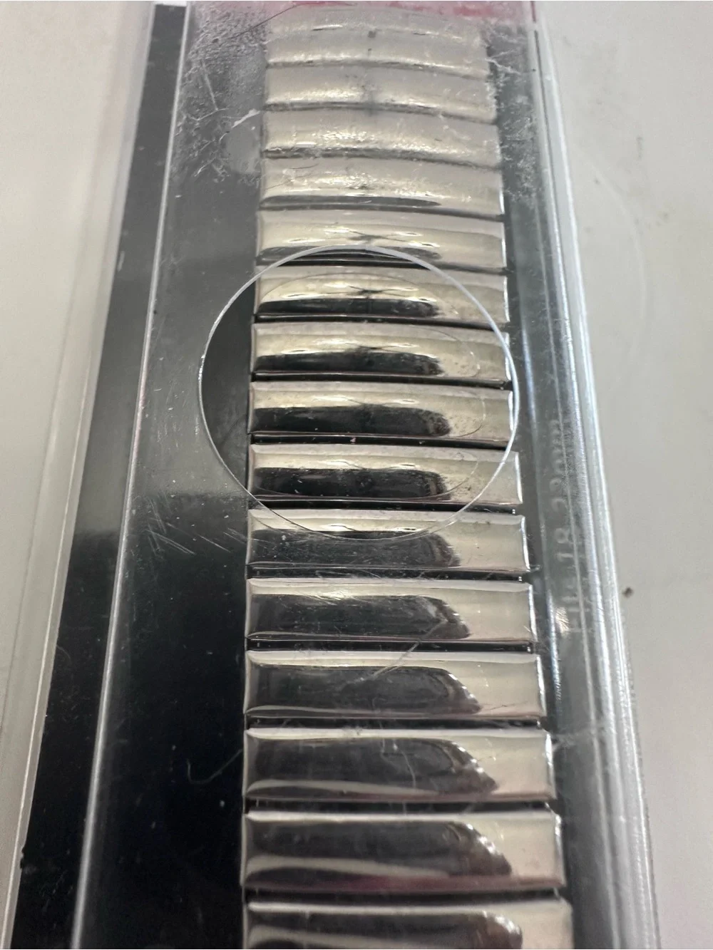 Stretch Link Watch Band - Polished Silver Tone
